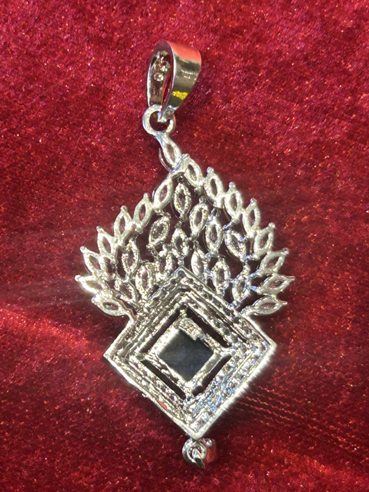 Sapphire Bloom Pendant — back view