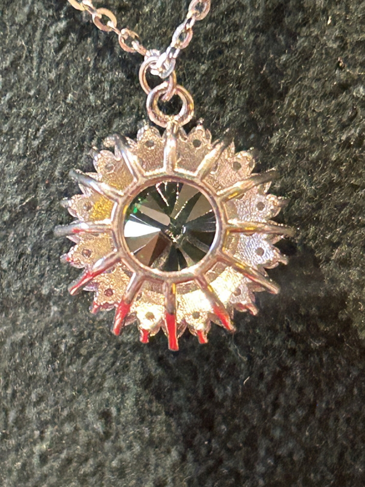 Emerald Sunburst Necklace — front view